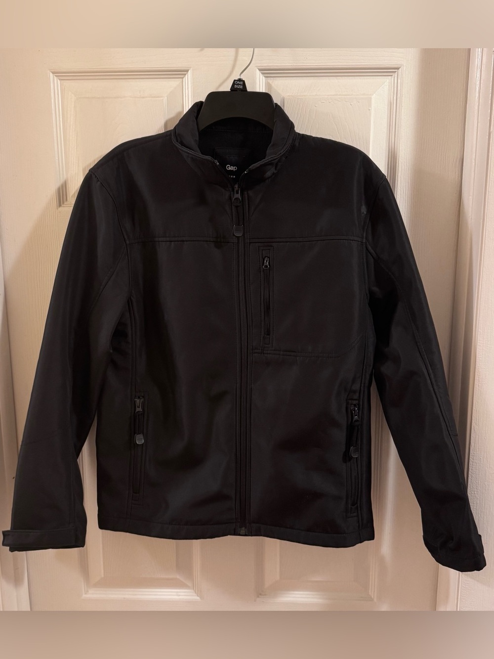 GAP Men's Black Lightweight Zip-Front Jacket